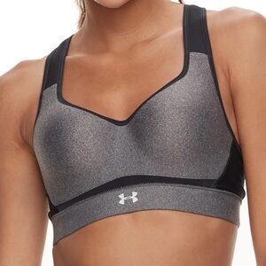 Under Armour HeatGear High-Impact Sports Bra 36c gray black